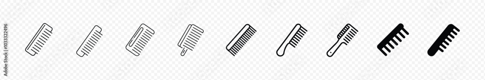 Comb icon set, Comb glyph vector icon isolated. comb icon vector design logo element Comb icon set, Comb glyph vector icon isolated. comb icon vector design logo element