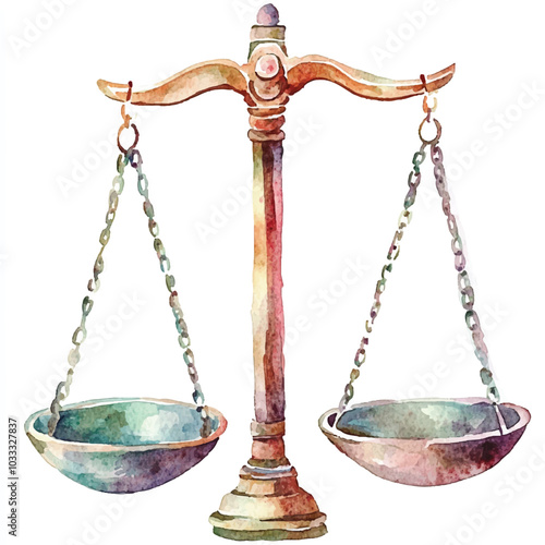 Scales watercolor clipart illustration