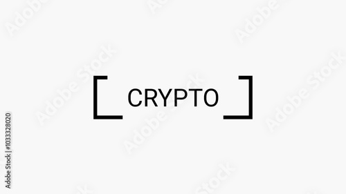 Typography text animation with the inscription of CRYPTO.
