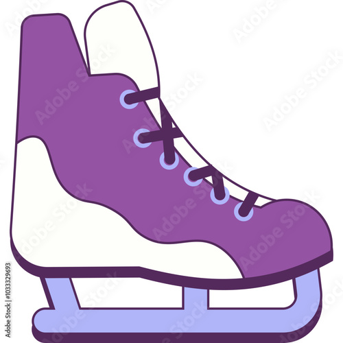 Hand Drawn Ice Skating Shoes