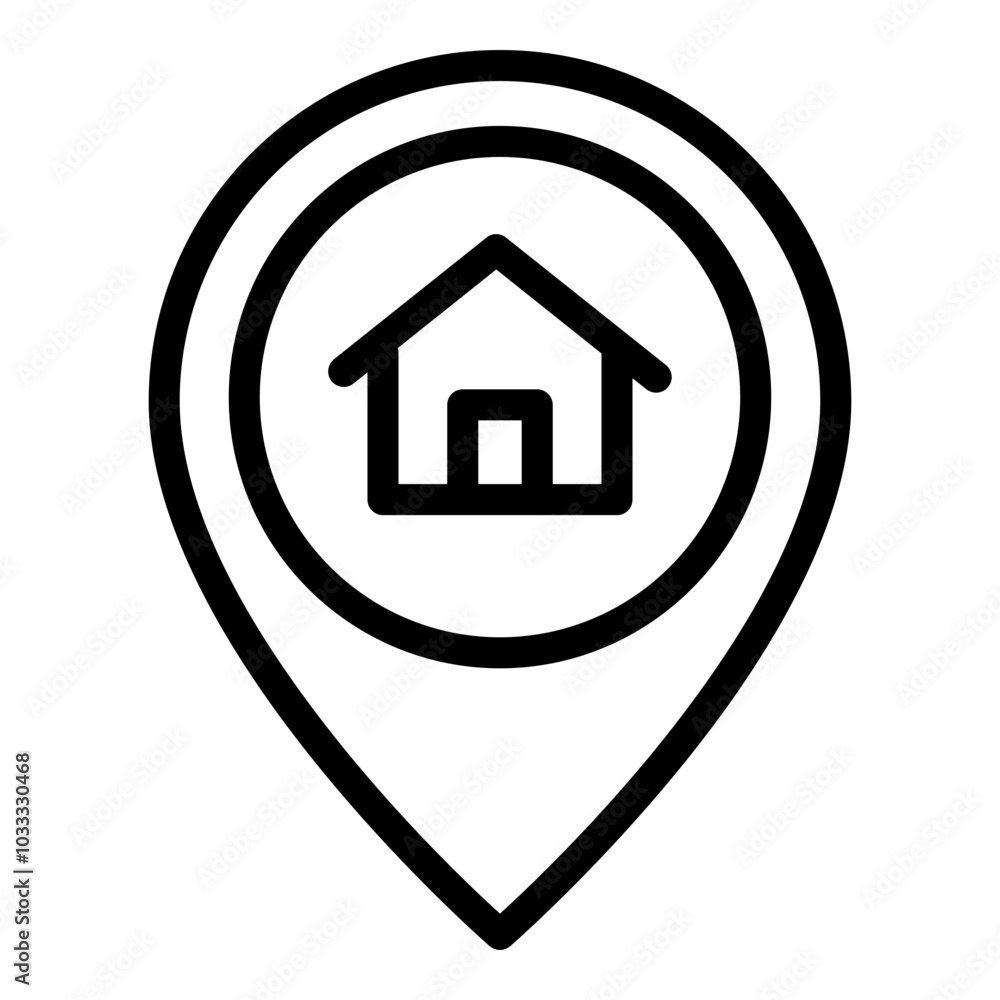 Address icon. Vector line icon Address icon. Vector line icon
