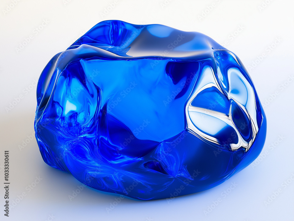 Deep Sea Jewel: Rich Cobalt-Blue Jelly Crystal with a Flawless Gleam Deep Sea Jewel: Rich Cobalt-Blue Jelly Crystal with a Flawless Gleam