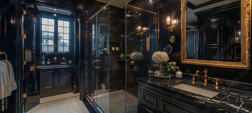Bathroom with shower, bathtub and sink. Bathroom with shower, bathtub and sink.