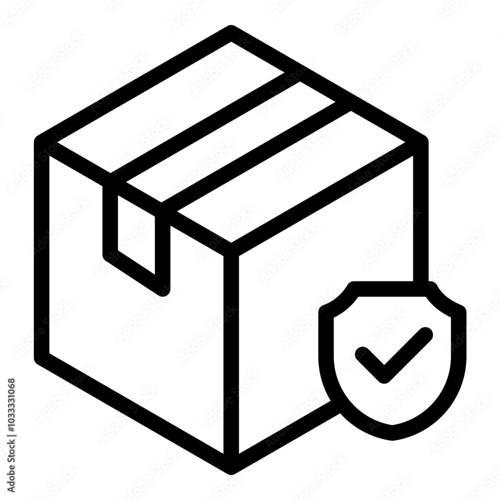 Package protection icon. Vector line icon Package protection icon. Vector line icon