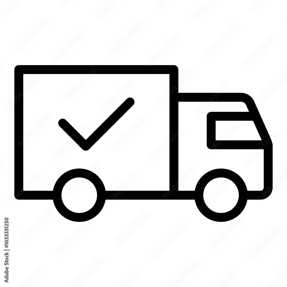 Shipped icon. Vector line icon Shipped icon. Vector line icon