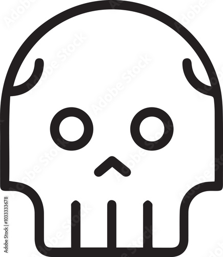 Skull icon symbol vector image illustration 