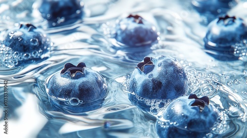 Wallpaper Mural blueberries sink in the water surface Torontodigital.ca