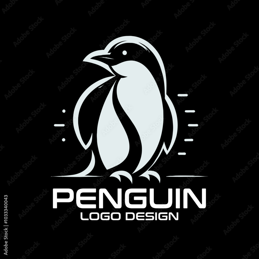 Obraz premium Penguin Vector Logo Design