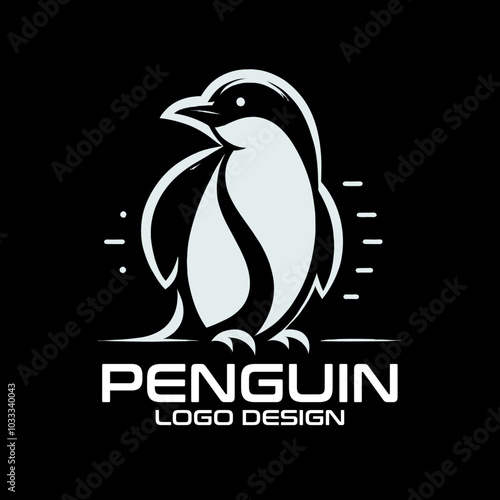 Penguin Vector Logo Design photo