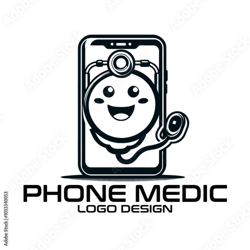 Phone Medic Vector Logo Design