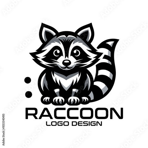 Raccoon Vector Logo Design photo