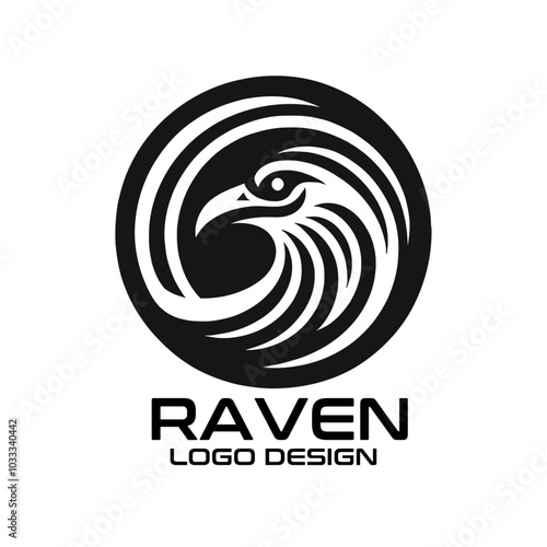 Raven Vector Logo Design photo