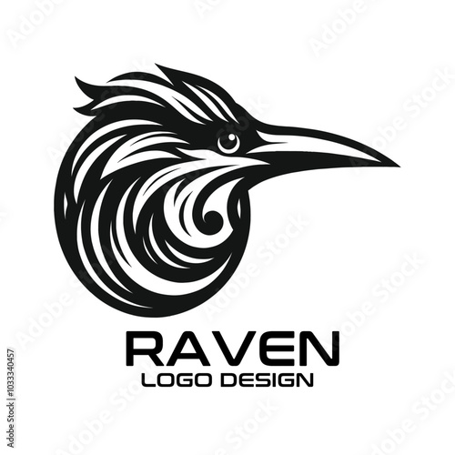 Raven Vector Logo Design photo