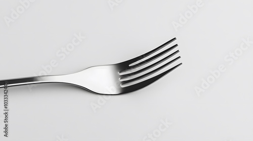 Stainless steel fork isolated on white background. 