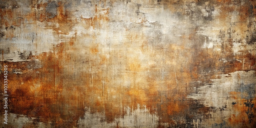 Obraz premium Abstract Texture of Worn and Weathered Surface with Earthy Tones and Hints of Rust