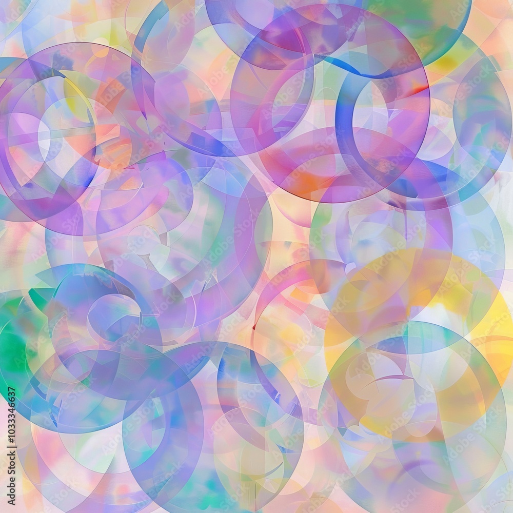Obraz premium abstract background with colorful circles pastel 