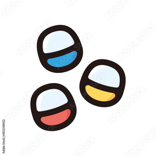 Capsule toy outline icon for graphic design, apps and websites
