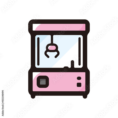 Claw machine outline icon for graphic design, apps and websites