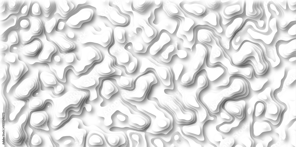 Gray Stylized Bokeh Effect Topographic Contour Scheme and Terrain on old paper. Geographic mountain terrain. Contour map background. Cartographic Weave with seamless striped patterns and wavy edges Gray Stylized Bokeh Effect Topographic Contour Scheme and Terrain on old paper. Geographic mountain terrain. Contour map background. Cartographic Weave with seamless striped patterns and wavy edges