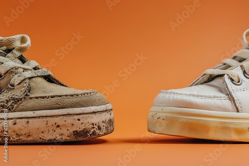 Dirty vs. clean sneakers. Which one is yours? photo