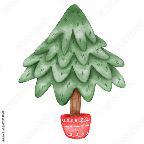 green christmas tree