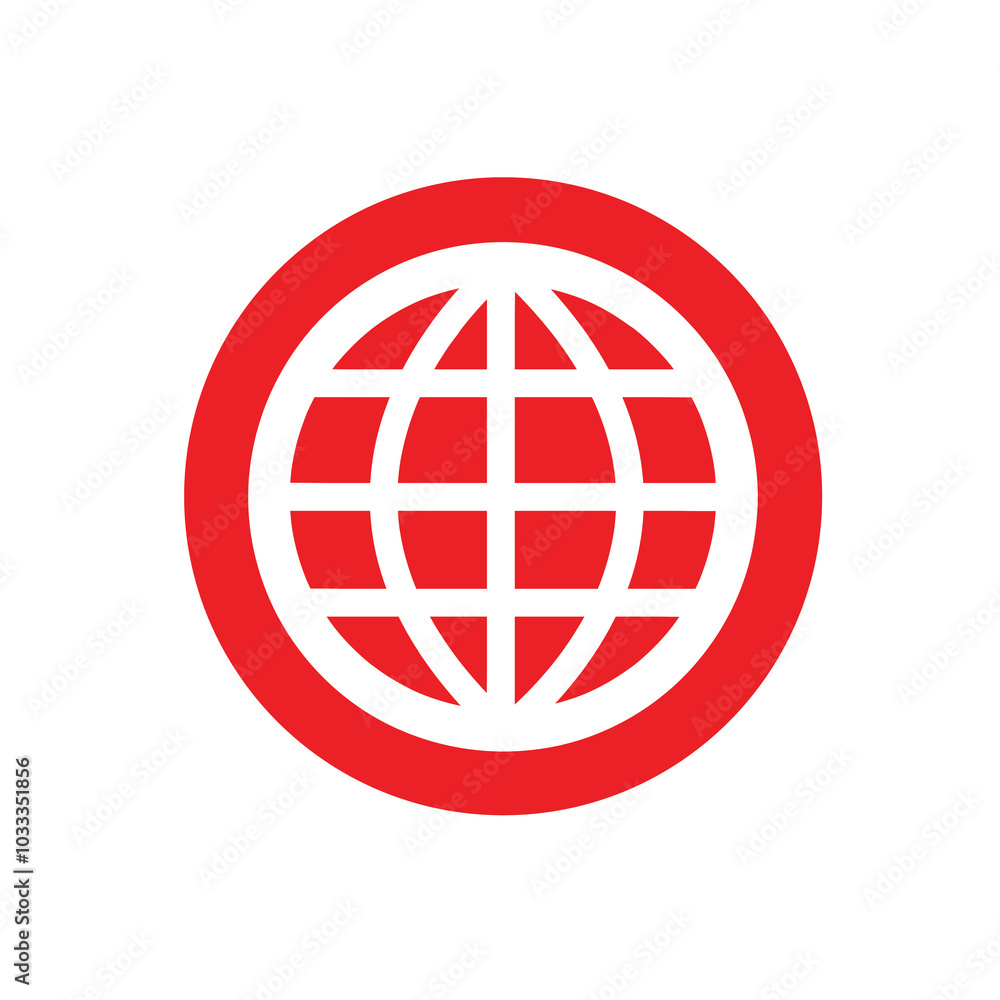 Minimalistic website icon in bold red on a clean white background, featuring a modern and professional design. Perfect for web and digital applications. Minimalistic website icon in bold red on a clean white background, featuring a modern and professional design. Perfect for web and digital applications.