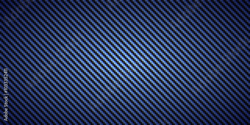 Black and blue diagonal carbon fiber seamless texture pattern vector illustration. Textile fabric, car tuning or cloth macro seamless kevlar crisscross texture background.