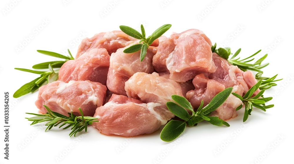 Raw chicken meat on white background. Raw chicken meat on white background.