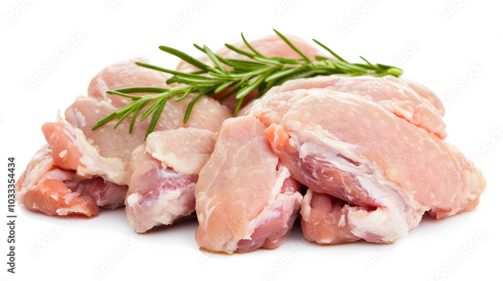 Raw chicken meat on white background. Raw chicken meat on white background.