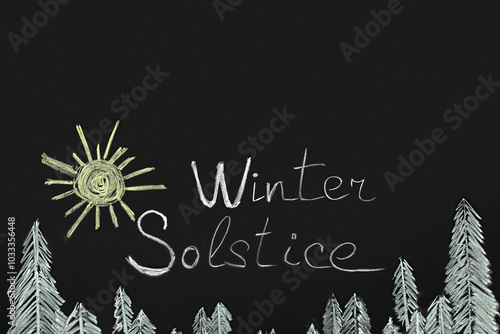 Text WINTER SOLSTICE with d...