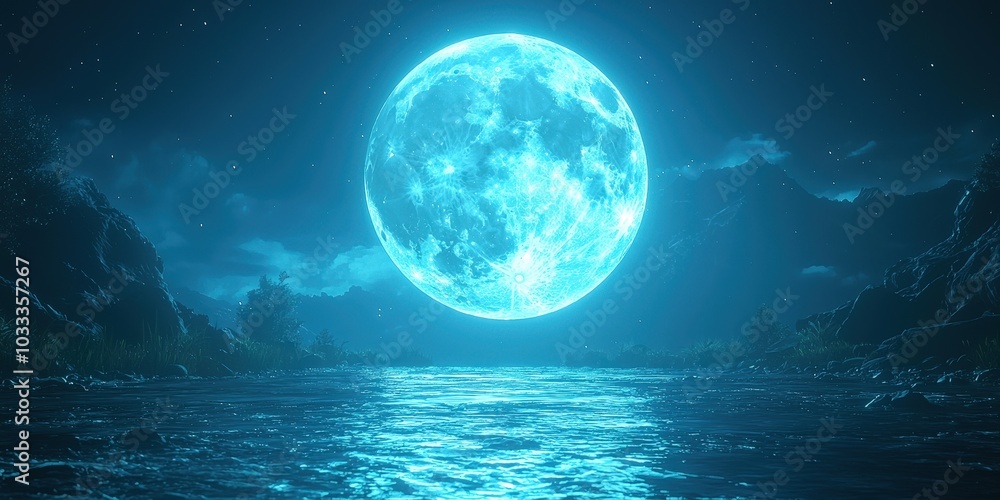 Full Moon Over Tehachapi Mountains California Night Sky Full Moon Over Tehachapi Mountains California Night Sky