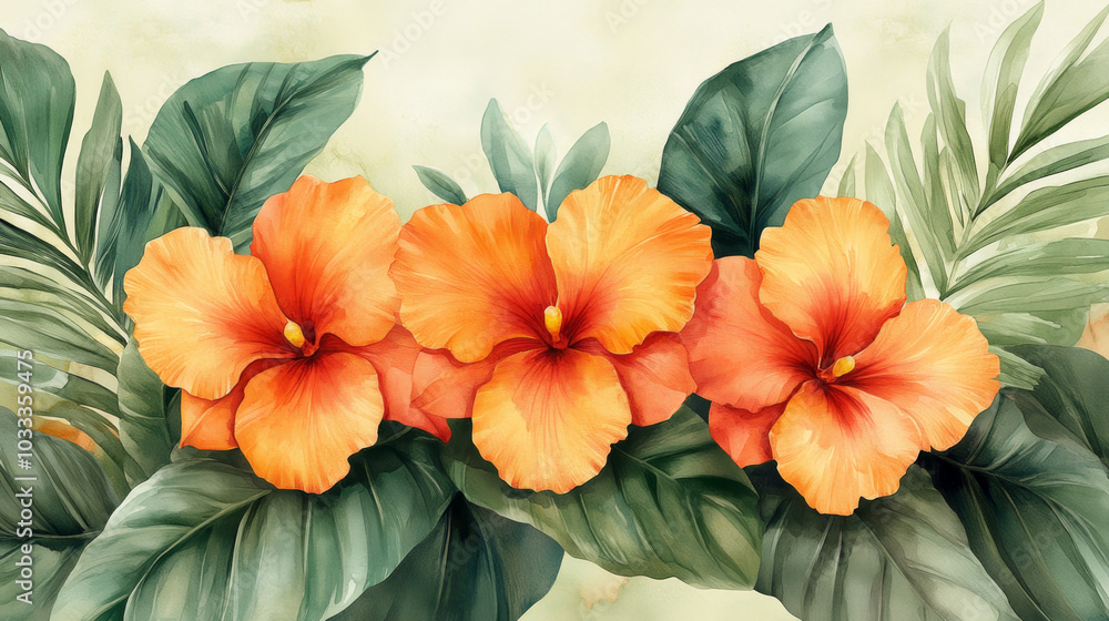 custom made wallpaper toronto digitalExotic Orchid Flowers Watercolor Floral Seamless Pattern in Vibrant Colors