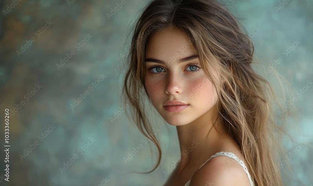 Portrait of young woman, Generative AI Portrait of young woman, Generative AI