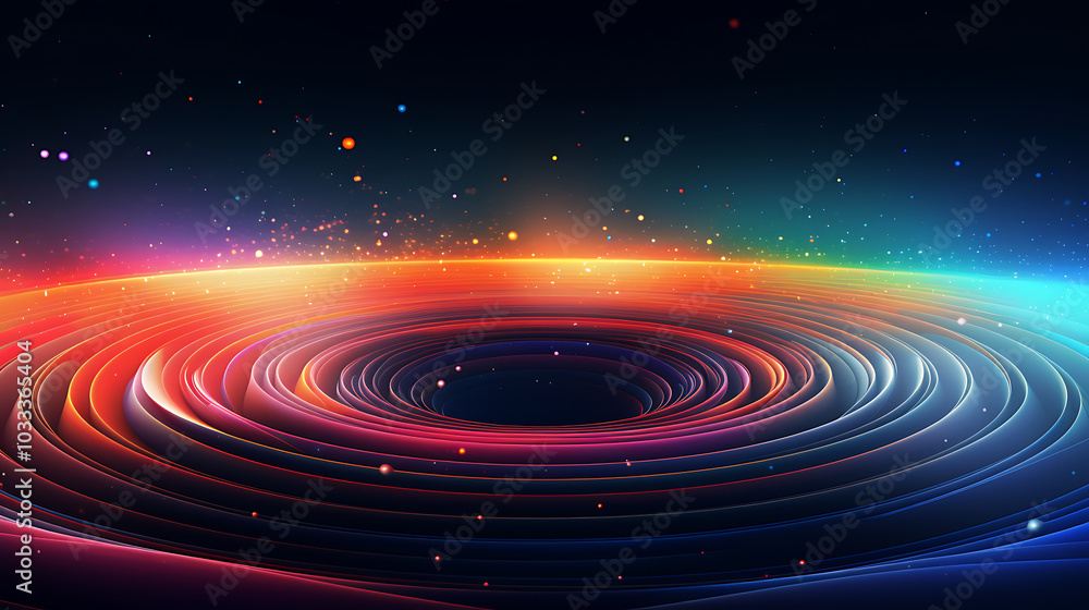 Obraz premium Colorful background with swirling patterns and cosmic elements