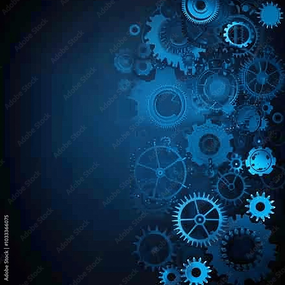 Abstract blue digital technology background Abstract blue digital technology background