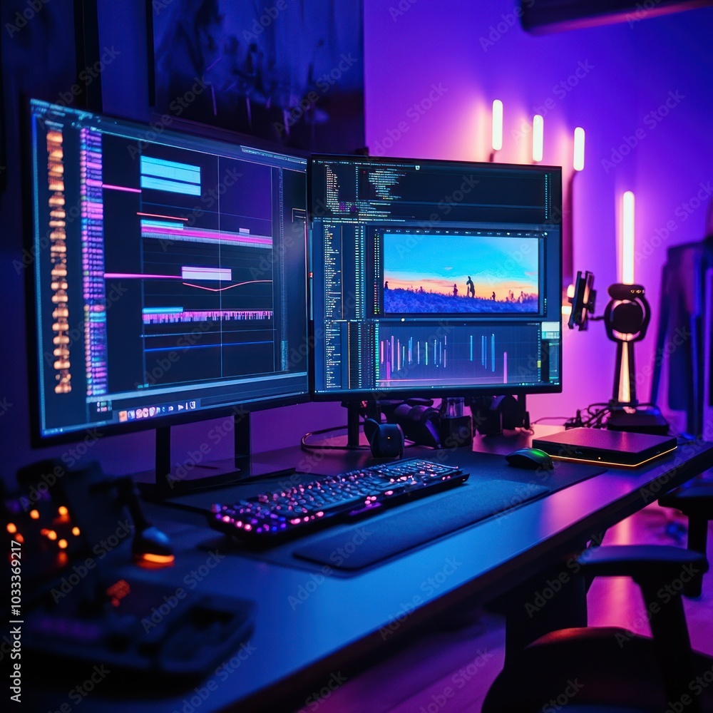 Digital video editing studio