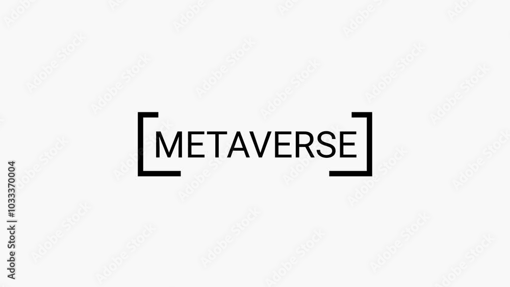 Animated text with inscription METAVERSE. Animated text with inscription METAVERSE.