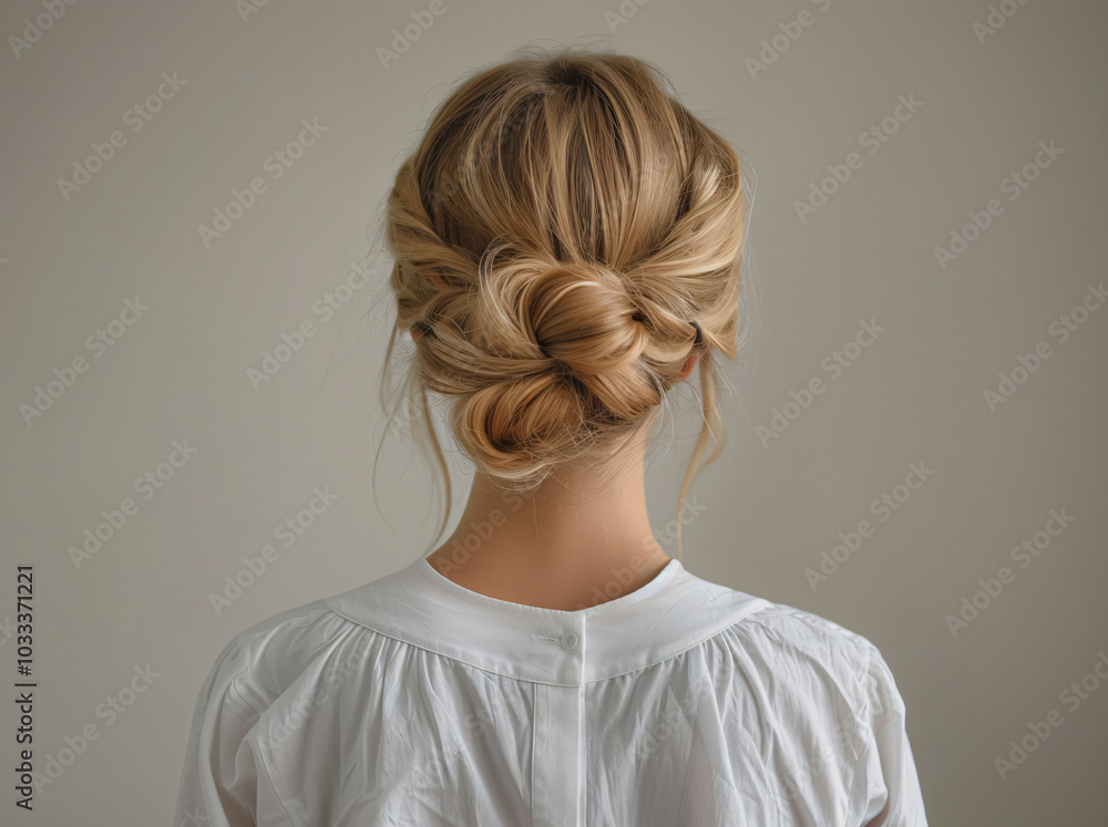 Photo of beautiful blonde woman in white shirt with open back, on the background solid color white real photo, photography Photo of beautiful blonde woman in white shirt with open back, on the background solid color white real photo, photography