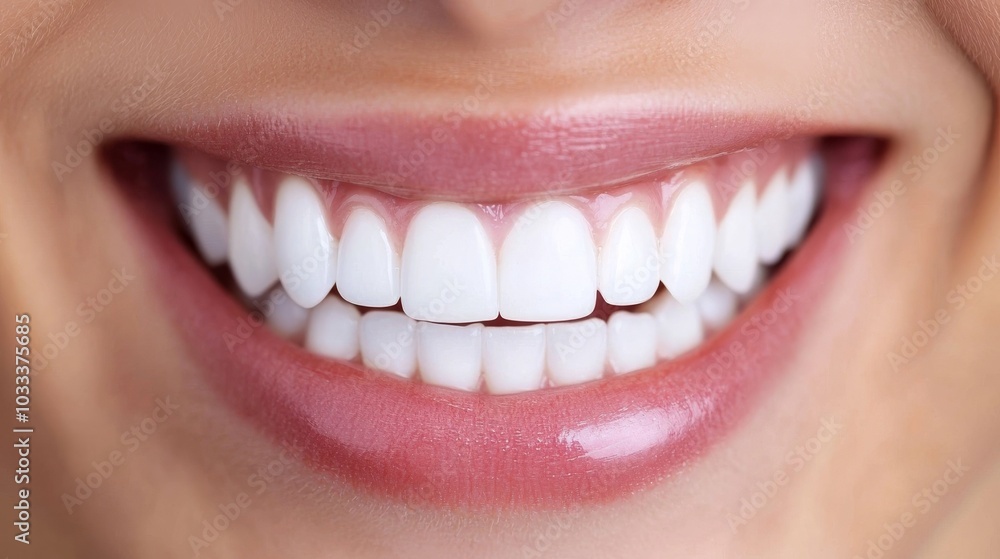 Close-up of a Perfect Smile with White Teeth. Close-up of a Perfect Smile with White Teeth.