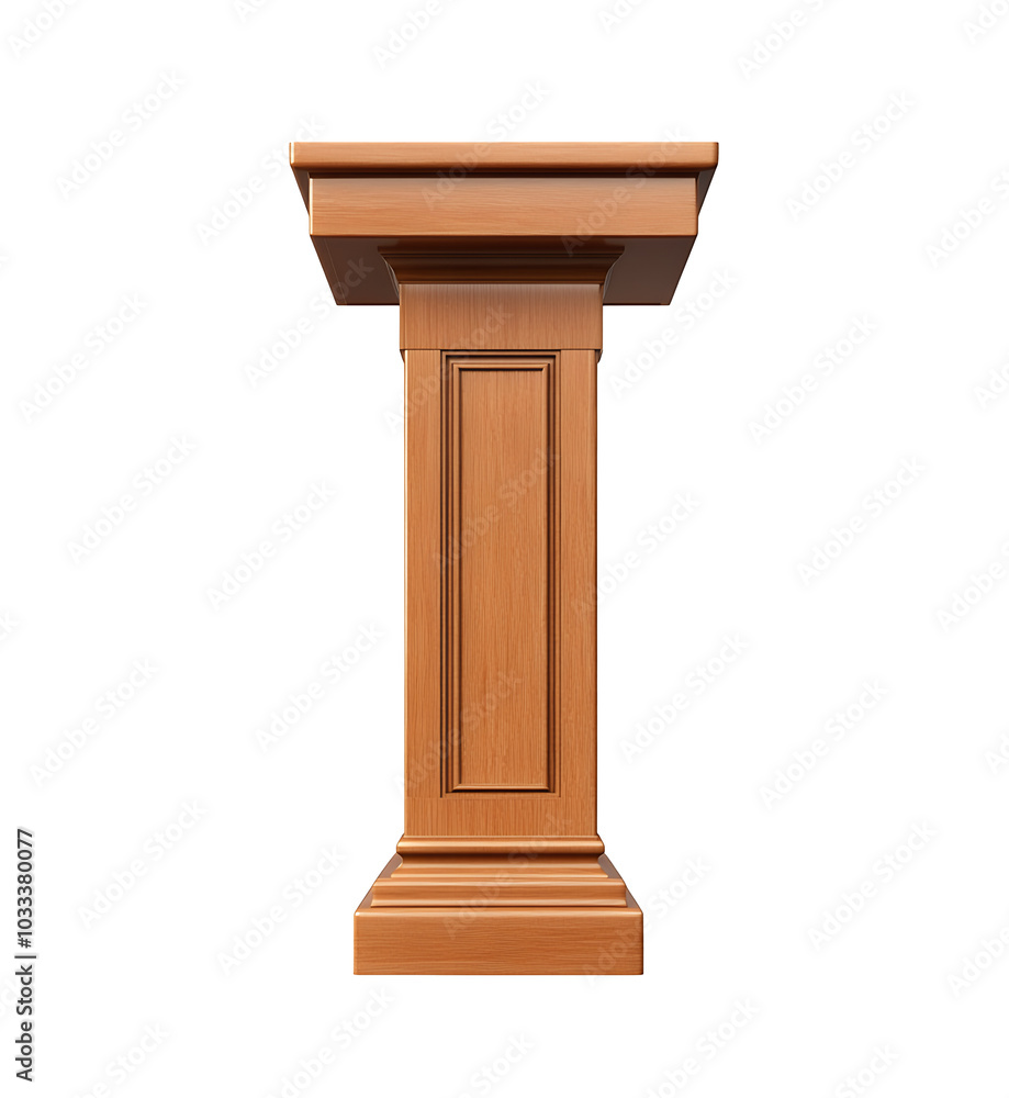 A classic wooden lectern, perfect for speeches or presentations. A classic wooden lectern, perfect for speeches or presentations.