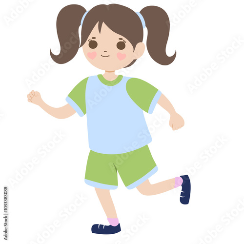 a girl running activities 