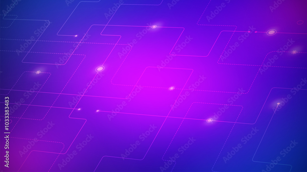 Digital circuit board in purple neon background suitable for presentations about technology, futuristic, internet, data transfer, electronic devices, computers and connectivity. Digital circuit board in purple neon background suitable for presentations about technology, futuristic, internet, data transfer, electronic devices, computers and connectivity.