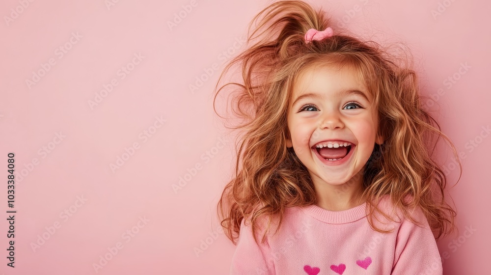 A joyful child with bright eyes and a wide smile is set against a pink background, radiating innocence and pure happiness, embodying the essence of childhood. A joyful child with bright eyes and a wide smile is set against a pink background, radiating innocence and pure happiness, embodying the essence of childhood.