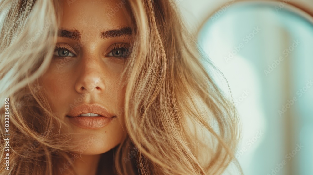 An ethereal portrait of a woman with flowing hair, caught in soft natural light, evokes a sense of dreaminess and wonder with her captivating presence. An ethereal portrait of a woman with flowing hair, caught in soft natural light, evokes a sense of dreaminess and wonder with her captivating presence.