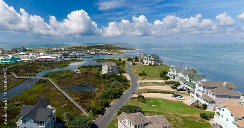 The island town of Hatteras in the Outer banks, North Carolina, United States.
