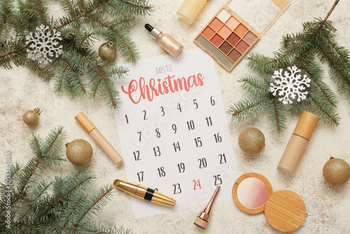 Calendar with cosmetic prod...