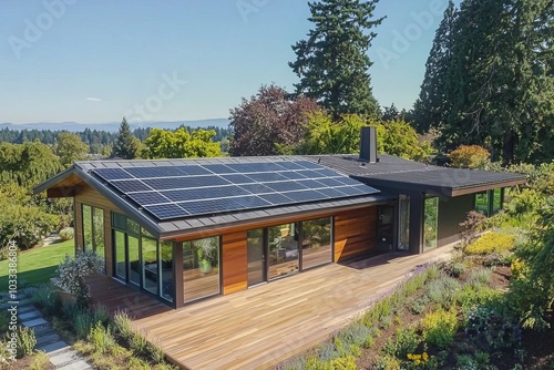 Discuss how solar panels can power sustainable homes. Explore the long-term savings and environmental benefits of solar energy