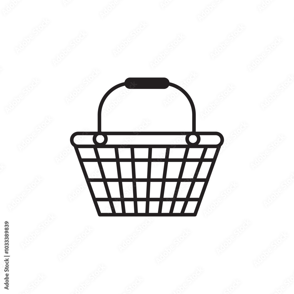 Shopping basket icon - vector illustration Shopping basket icon - vector illustration