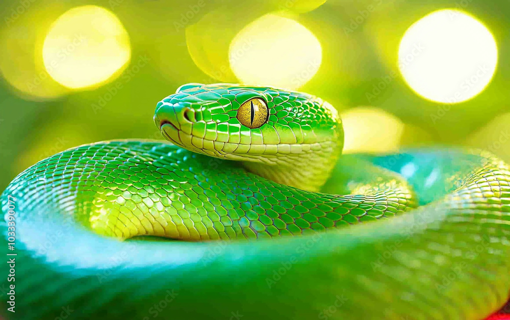 Fototapeta premium green snake