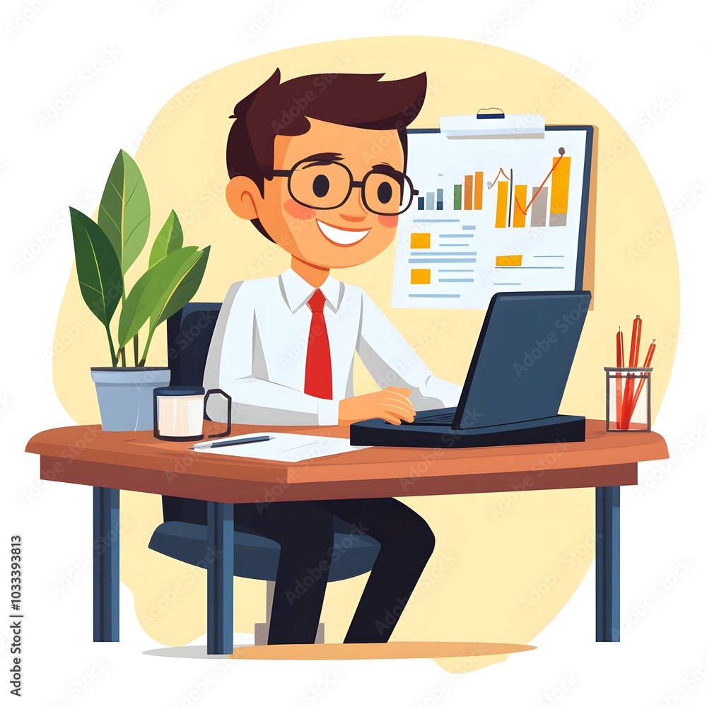 34. Professional growth planning flat design front view CEO decision session theme cartoon drawing vivid 34. Professional growth planning flat design front view CEO decision session theme cartoon drawing vivid